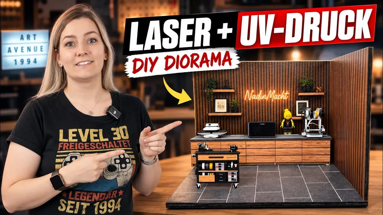 Video: Laser und UV-Druck, DIY Diorama